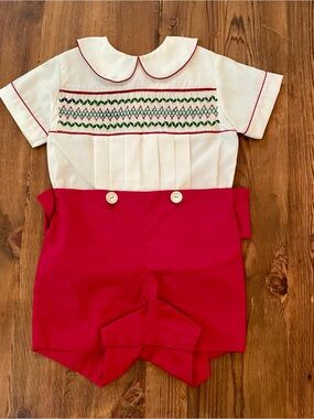 Handmade Classic Childs 2 Piece Romper Vintage